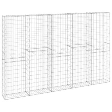 vidaXL Συρματοκιβώτιο Τοίχος 300x30x200cm Γαλβαν.Χάλυβας + Καλύμματα