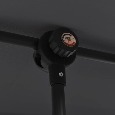 vidaXL Ομπρέλα Κήπου Μαύρη 180 x 110 εκ. με Ιστό Αλουμινίου