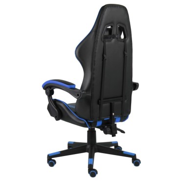 vidaXL Καρέκλα Racing Μαύρο / Μπλε από Συνθετικό Δέρμα 35x41cm 1 τεμ.