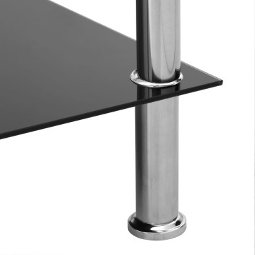 vidaXL Τραπέζι Βοηθητικό Διαφανές 45x50x45cm από Ψημένο Γυαλί 1 τεμ.