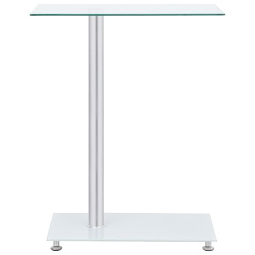 vidaXL Τραπέζι Βοηθητικό Σχήμα «U» Διαφανές 45x30x58cm Ψημένο Γυαλί 1 τεμ.