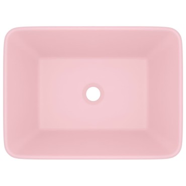 vidaXL Νιπτήρας Πολυτελής Ροζ Ματ 41 x 30 x 12 εκ. Κεραμικός