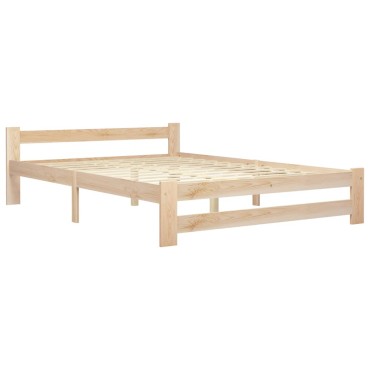 vidaXL Πλαίσιο Κρεβατιού 120x200cm από Μασίφ Ξύλο Πεύκου 1 τεμ. - Μονό