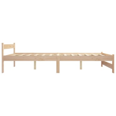 vidaXL Πλαίσιο Κρεβατιού 120x200cm από Μασίφ Ξύλο Πεύκου 1 τεμ. - Μονό