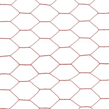 vidaXL Συρματόπλεγμα Κόκκινο 25x0,5 μ. Ατσάλι με Επικάλυψη PVC 25x0,5 μ. (ΜxΥ)</li><li>Μήκος πλέγματος: 50 χιλ.</li><li>Διάμετρος κουλούρας: 12cm