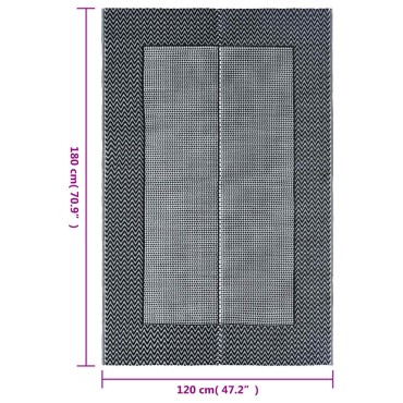 vidaXL Χαλί εξωτερικού χώρου ARAKIL γκρι 120x180 cm PP