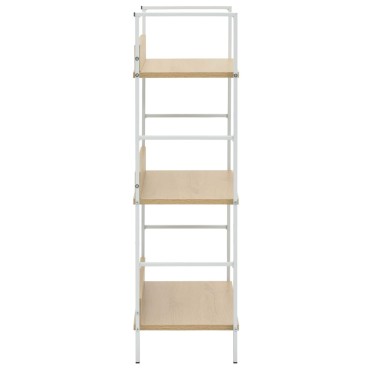 vidaXL Ραφιέρα 3 Επιπέδων Δρυς 60x27,6x90,5cm Επεξεργασμένο Ξύλο 1 τεμ.
