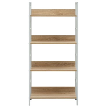 vidaXL Ραφιέρα 4 Επιπέδων Δρυς 60x27,6x124,5cm Επεξεργασμένο Ξύλο 1 τεμ.