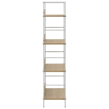 vidaXL Ραφιέρα 4 Επιπέδων Δρυς 60x27,6x124,5cm Επεξεργασμένο Ξύλο 1 τεμ.
