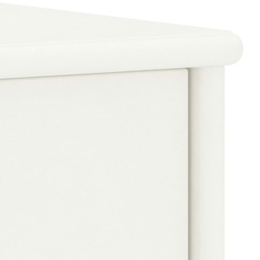 vidaXL Κομοδίνο Λευκό 35x30x40cm Μασίφ Ξύλο Πεύκου 1 τεμ.