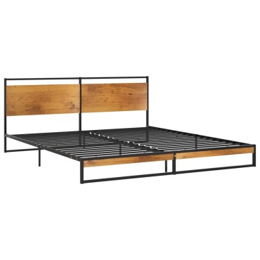 vidaXL Πλαίσιο Κρεβατιού 180x200cm Μεταλλικό 1 τεμ. - Διπλό