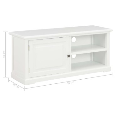 vidaXL Έπιπλο Τηλεόρασης Λευκό 90x30x40cm Ξύλινο