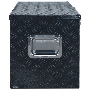 vidaXL Κουτί Αποθήκευσης Μαύρο 1085 x 370 x 400 χιλ. Αλουμινίου
