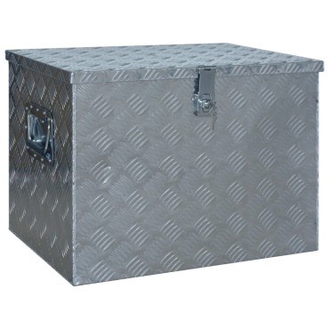 vidaXL Κουτί Αποθήκευσης Ασημί 610 x 430 x 455 εκ. Αλουμινίου