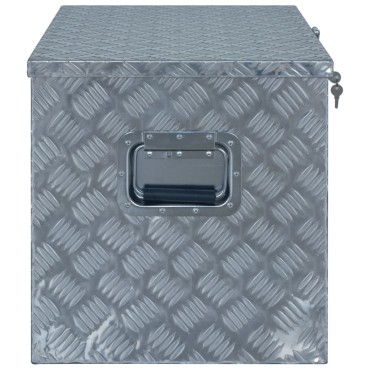 vidaXL Κουτί Αποθήκευσης Ασημί 610 x 430 x 455 εκ. Αλουμινίου