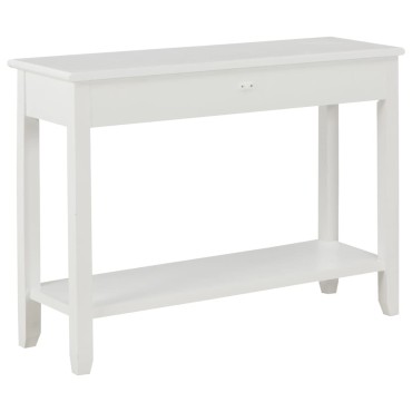 vidaXL Τραπέζι Κονσόλα Λευκό 110x35x80cm Ξύλινο 1 τεμ.