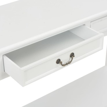 vidaXL Τραπέζι Κονσόλα Λευκό 110x35x80cm Ξύλινο 1 τεμ.