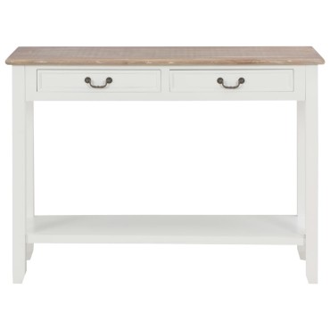 vidaXL Τραπέζι Κονσόλα Λευκό 110x35x80cm Ξύλινο 1 τεμ.
