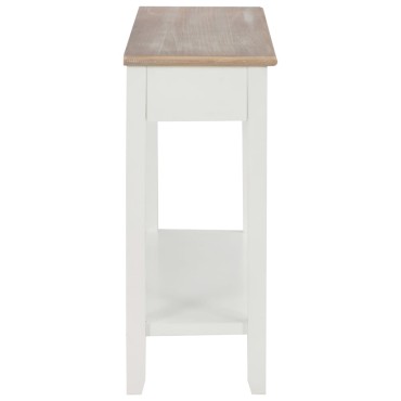 vidaXL Τραπέζι Κονσόλα Λευκό 110x35x80cm Ξύλινο 1 τεμ.