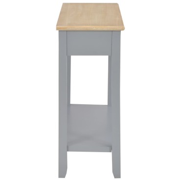 vidaXL Τραπέζι Κονσόλα Γκρι 110x35x80cm Ξύλινο 1 τεμ.