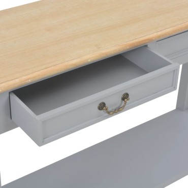vidaXL Τραπέζι Κονσόλα Γκρι 110x35x80cm Ξύλινο 1 τεμ.