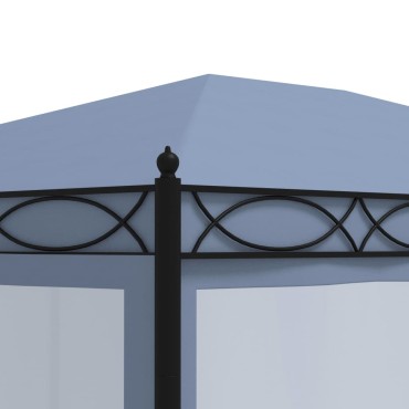 vidaXL Κιόσκι με Σήτες Ανθρακί 3 x 4 μ. Ατσάλινο