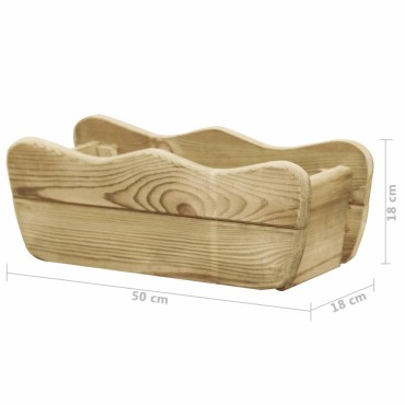 vidaXL Ζαρντινιέρα Υπερυψωμένη 50x18x18 εκ. Εμποτισμένο Ξύλο Πεύκου