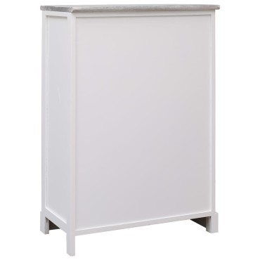 vidaXL Ντουλάπι με 10 Συρτάρια Γκρι 113x30x79cm από Ξύλο 1 τεμ.