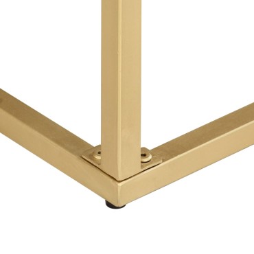 vidaXL Τραπέζι Κονσόλα Χρυσό 90x30x75cm από Μασίφ Ξύλο Μάνγκο 1 τεμ.