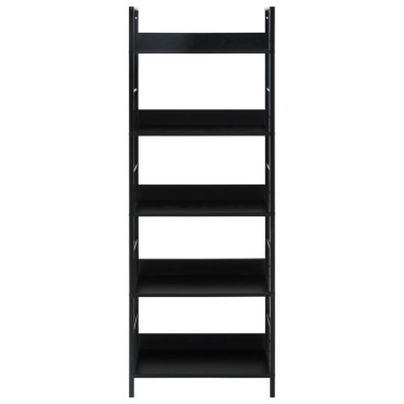 vidaXL Ραφιέρα 5 Επιπέδων Μαύρη 60x27,6x158,5cm Επεξεργασμένο Ξύλο 1 τεμ.