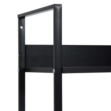 vidaXL Ραφιέρα 5 Επιπέδων Μαύρη 60x27,6x158,5cm Επεξεργασμένο Ξύλο 1 τεμ.