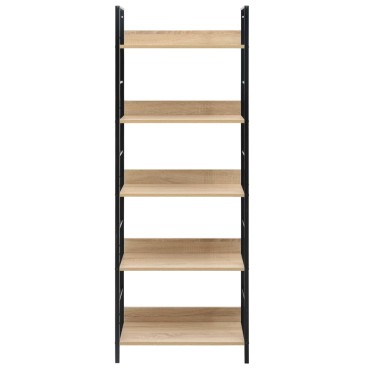vidaXL Ραφιέρα 5 Επιπέδων Δρυς 60x27,6x158,5cm Επεξεργασμένο Ξύλο 1 τεμ.