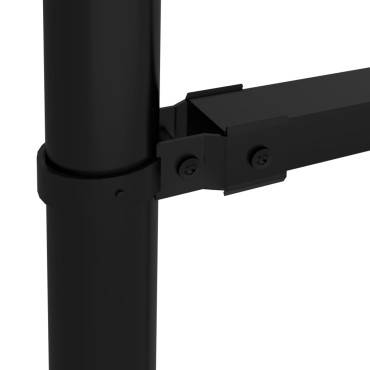 vidaXL Κάγκελα Περίφραξης με Λόγχες Μαύρα (1,75-2)x10,2 μ. Ατσάλινα