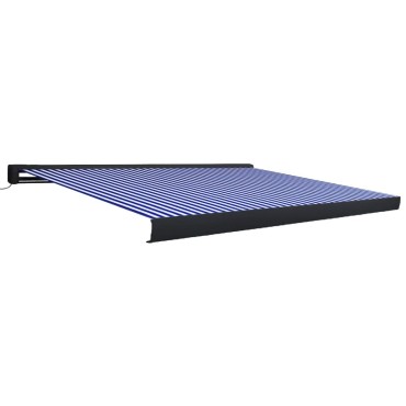 vidaXL Τέντα Κασετίνα με Μοτέρ Μπλε / Λευκή 400x300 εκ.
