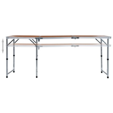 vidaXL Τραπέζι Κάμπινγκ Πτυσσόμενο 180 x 60 εκ. Αλουμινίου