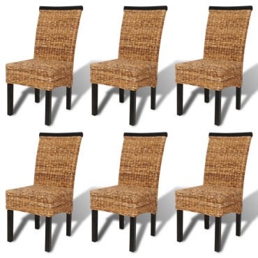 vidaXL Καρέκλες Τραπεζαρίας 6 τεμ. από Άμπακα / Μασίφ Ξύλο Μάνγκο 47x50x97cm