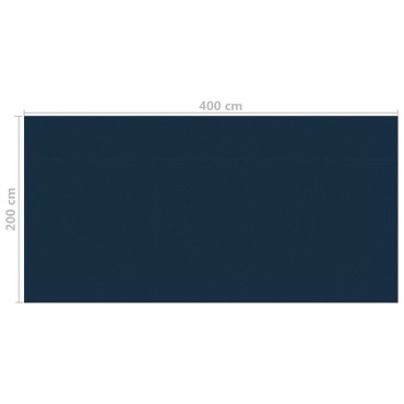 vidaXL Κάλυμμα Πισίνας Ηλιακό Μαύρο/Μπλε 400x200 εκ. από Πολυαιθυλένιο