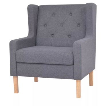 vidaXL Σετ Καναπέ 2 τεμ. Γκρι από Ύφασμα 76x68x90cm  Διθέσιος