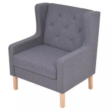 vidaXL Σετ Καναπέ 2 τεμ. Γκρι από Ύφασμα 76x68x90cm  Διθέσιος