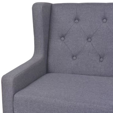 vidaXL Σετ Καναπέ 2 τεμ. Γκρι από Ύφασμα 76x68x90cm  Διθέσιος