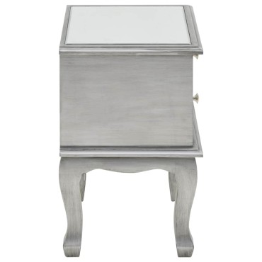 vidaXL Κομοδίνο Καθρέφτης 34,5x30x50cm από MDF και Γυαλί 1 τεμ.