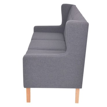 vidaXL Σετ Καναπέ 2 τεμ. Γκρι από Ύφασμα 76x68x90cm  Τριθέσιος