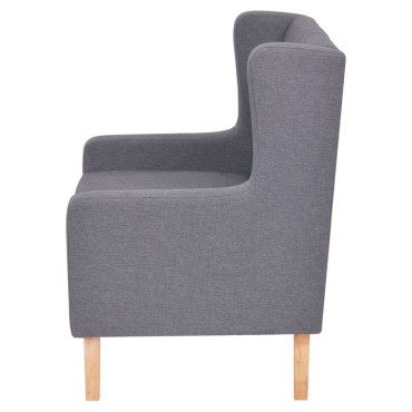 vidaXL Σετ Καναπέ 3 τεμ. Γκρι από Ύφασμα 76x68x90cm  Διθέσιος Τριθέσιος