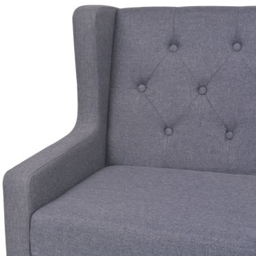 vidaXL Σετ Καναπέ 3 τεμ. Γκρι από Ύφασμα 76x68x90cm  Διθέσιος Τριθέσιος