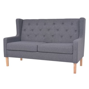 vidaXL Σετ Καναπέ 3 τεμ. Γκρι από Ύφασμα 76x68x90cm  Διθέσιος Τριθέσιος