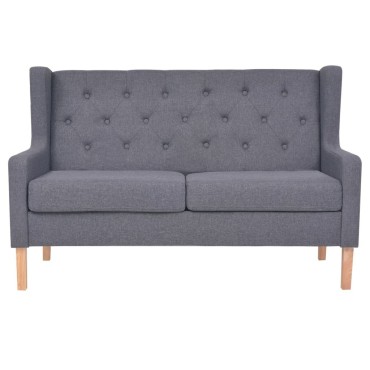 vidaXL Σετ Καναπέ 3 τεμ. Γκρι από Ύφασμα 76x68x90cm  Διθέσιος Τριθέσιος