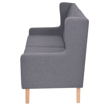 vidaXL Σετ Καναπέ 3 τεμ. Γκρι από Ύφασμα 76x68x90cm  Διθέσιος Τριθέσιος