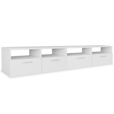 vidaXL Έπιπλα Τηλεόρασης 2 τεμ. Λευκά 95x35x36cm από Επεξ. Ξύλο