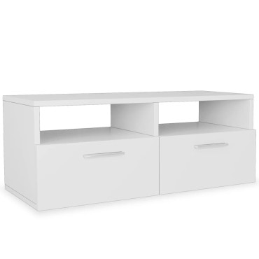 vidaXL Έπιπλα Τηλεόρασης 2 τεμ. Λευκά 95x35x36cm από Επεξ. Ξύλο