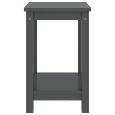 vidaXL Κομοδίνο Σκούρο Γκρι 35x30x47cm από Μασίφ Ξύλο Πεύκου 1 τεμ.